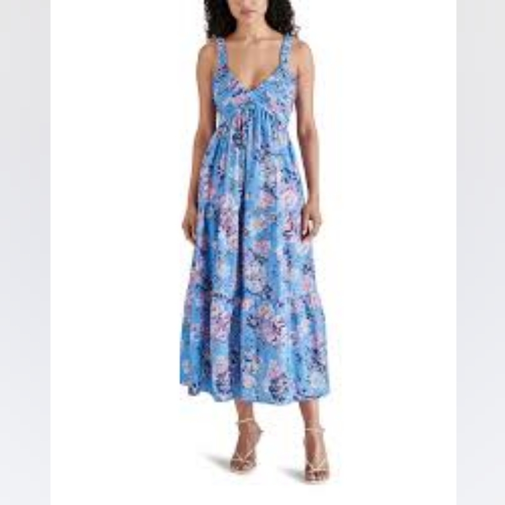 Steve Madden Eliora Large Floral Maxi Dress Large